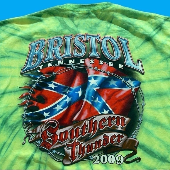 Custom biker motorcycle Bristol Tennessee Dixie t shirt - Picture 3 of 6